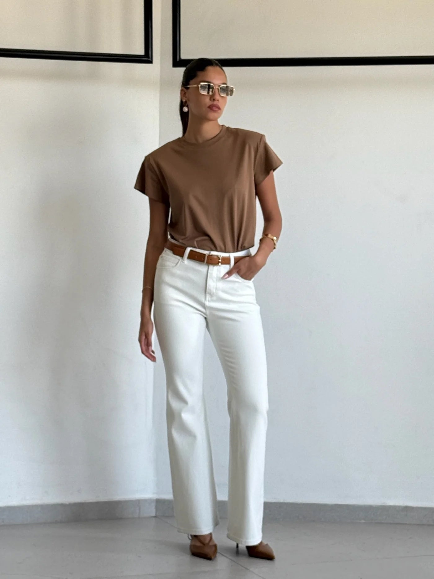 חולצת ליבי חולצה חום S טיאגו