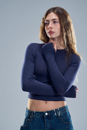 חולצת אילור חולצה כחול כהה M טיאגו