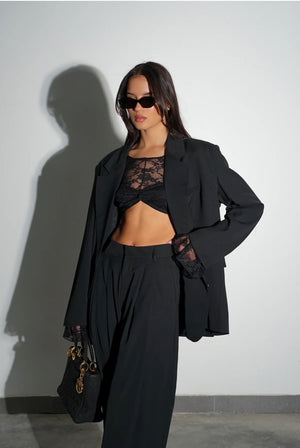 חליפת מיקלה חליפה שחור GOVANA