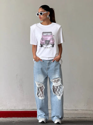 מכנס ג׳ינס לידור ג׳ינס כחול בהיר O.S טיאגו