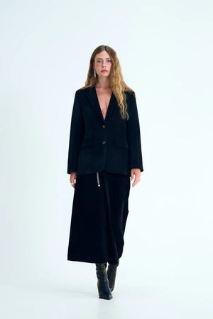 מכנס אור קורדרוי מכנס שחור טיאגו