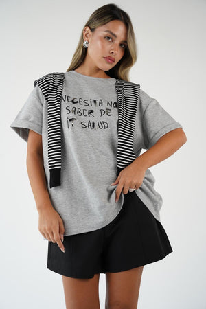 טי שרט שיין חולצה o-s אפור RFA