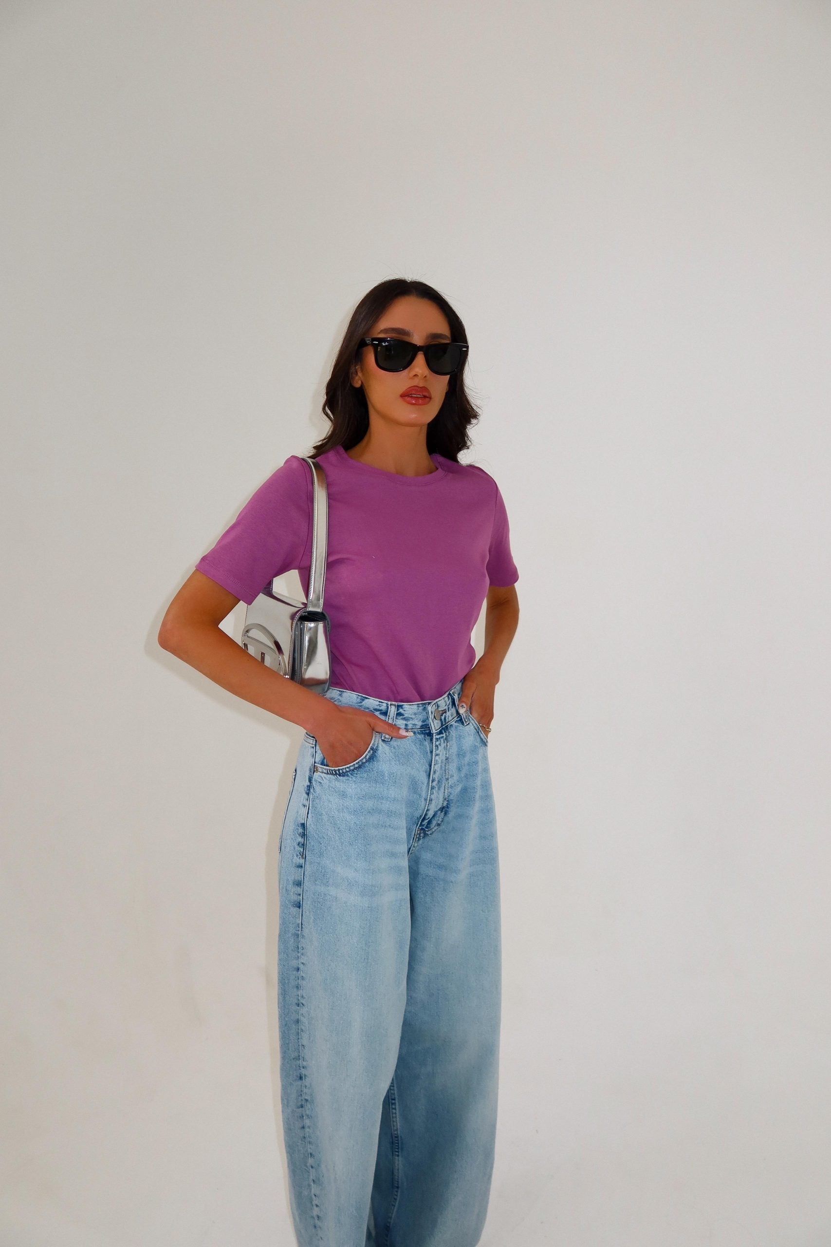 חולצת אודריי-סגול ארגמן