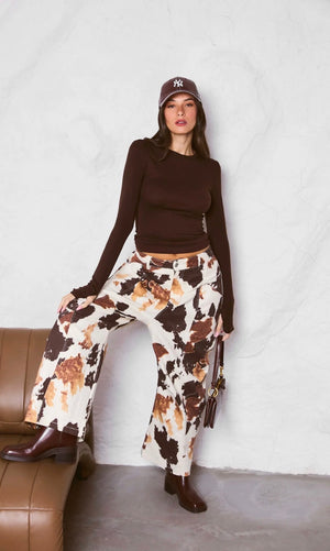 מכנס רום דגם פרה מכנס חום טיאגו