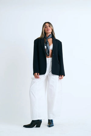 מכנס אביאור לבן ג׳ינס טיאגו