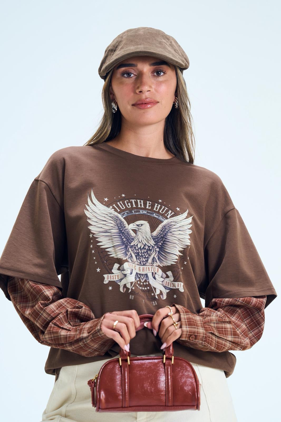 חולצת מיאל חולצה חום O.S טיאגו