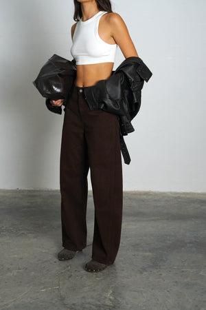 ג׳ינס דריל ג׳ינס חום GOVANA