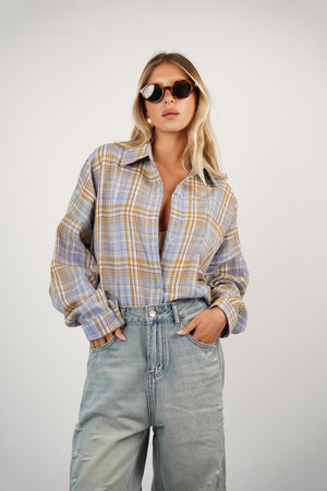 חולצת אנה חולצה תכלת O.S RFA