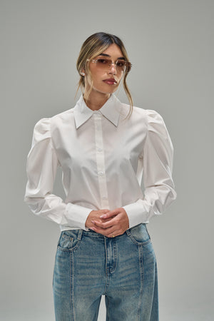 חולצת לינה חולצה לבן טיאגו