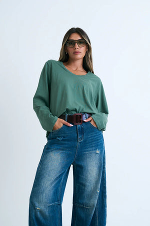 מכנס ג׳ינס רון ג׳ינס כחול טיאגו