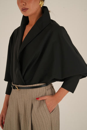 חולצת מעטפה שאנון חולצה שחור RFA