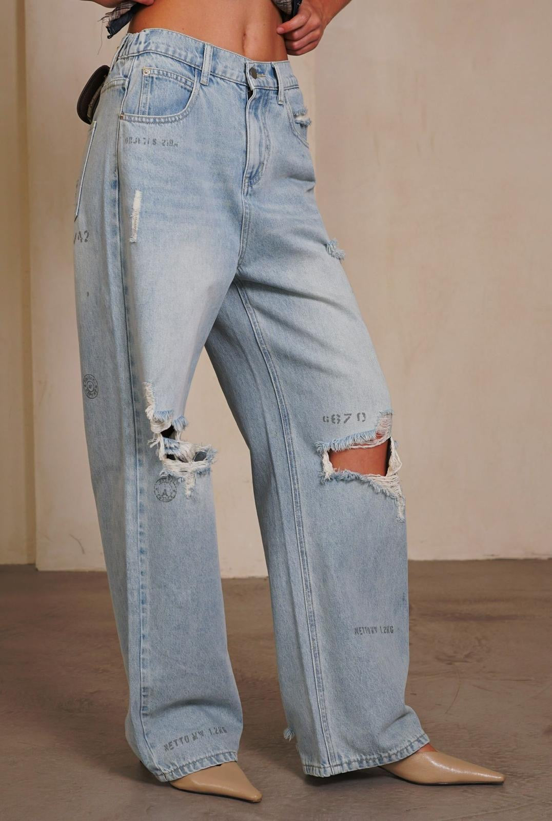 מכנס ג׳ינס NEW PRINT