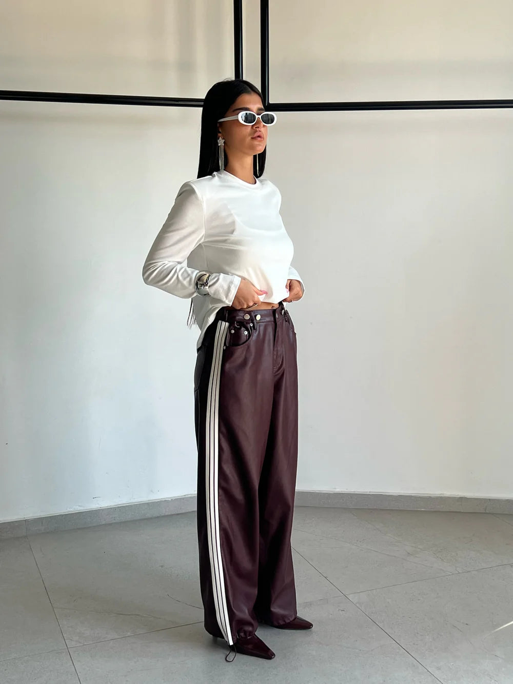 מכנס דמוי עור לורן מכנס טיאגו