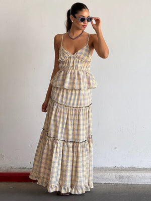 חליפת חצאית דילן חליפה צהוב טיאגו