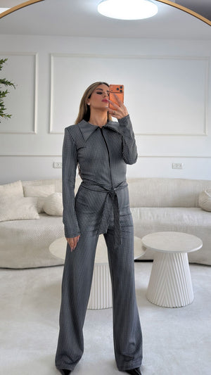 אוברול לני אוברול אפור O.S נטלי שווילי