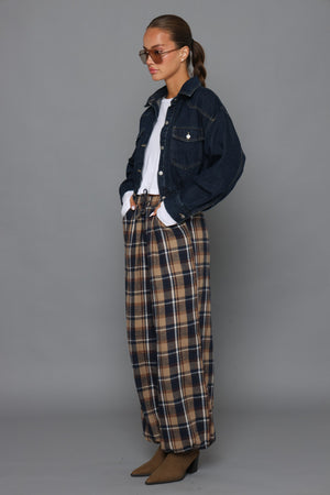 ג׳קט ג׳ינס קרופ סיומת גומי ג'קט קסארה