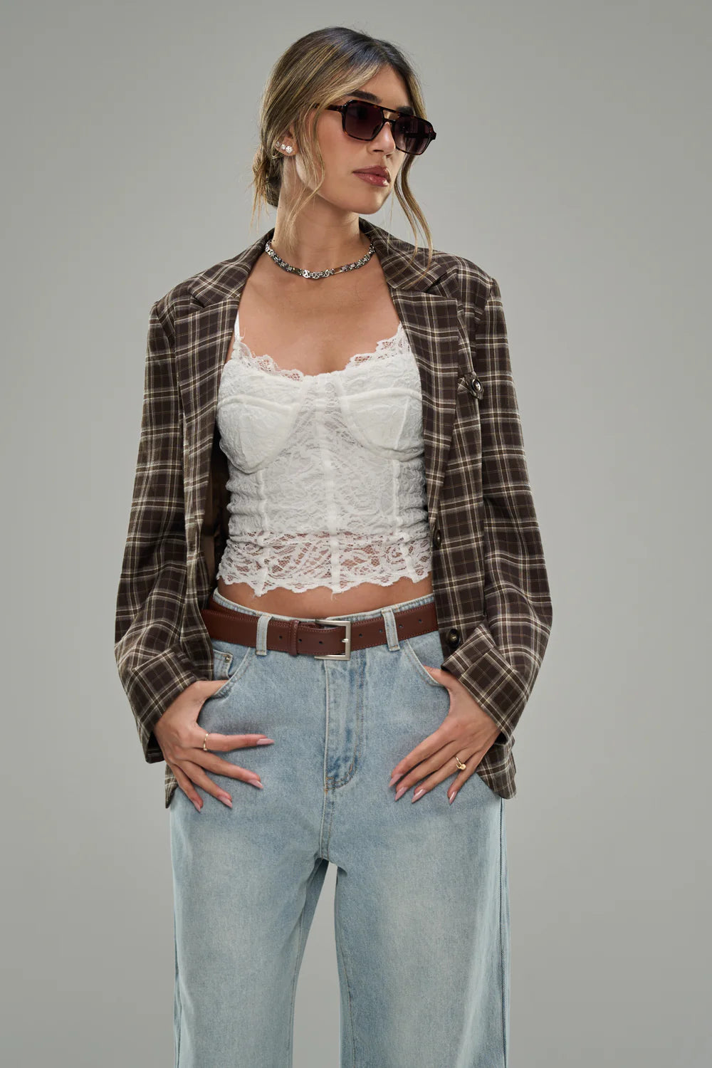 טופ לייס לבן O.S טיאגו