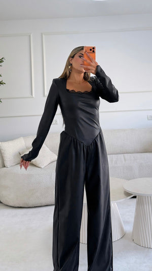 אוברול לונה דמוי עור אוברול נטלי שווילי