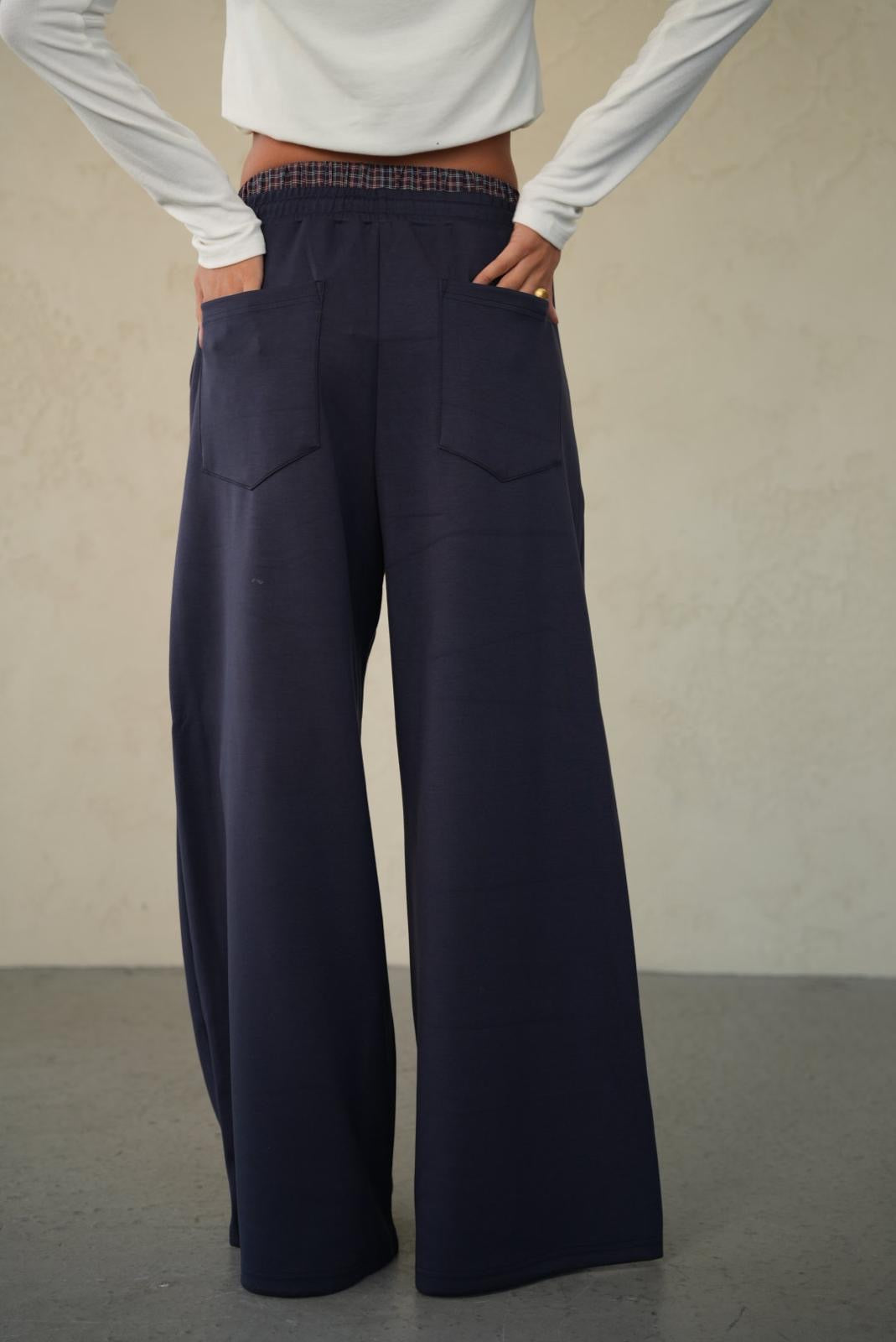 מכנס קמיל מכנס כחול נייבי M RFA