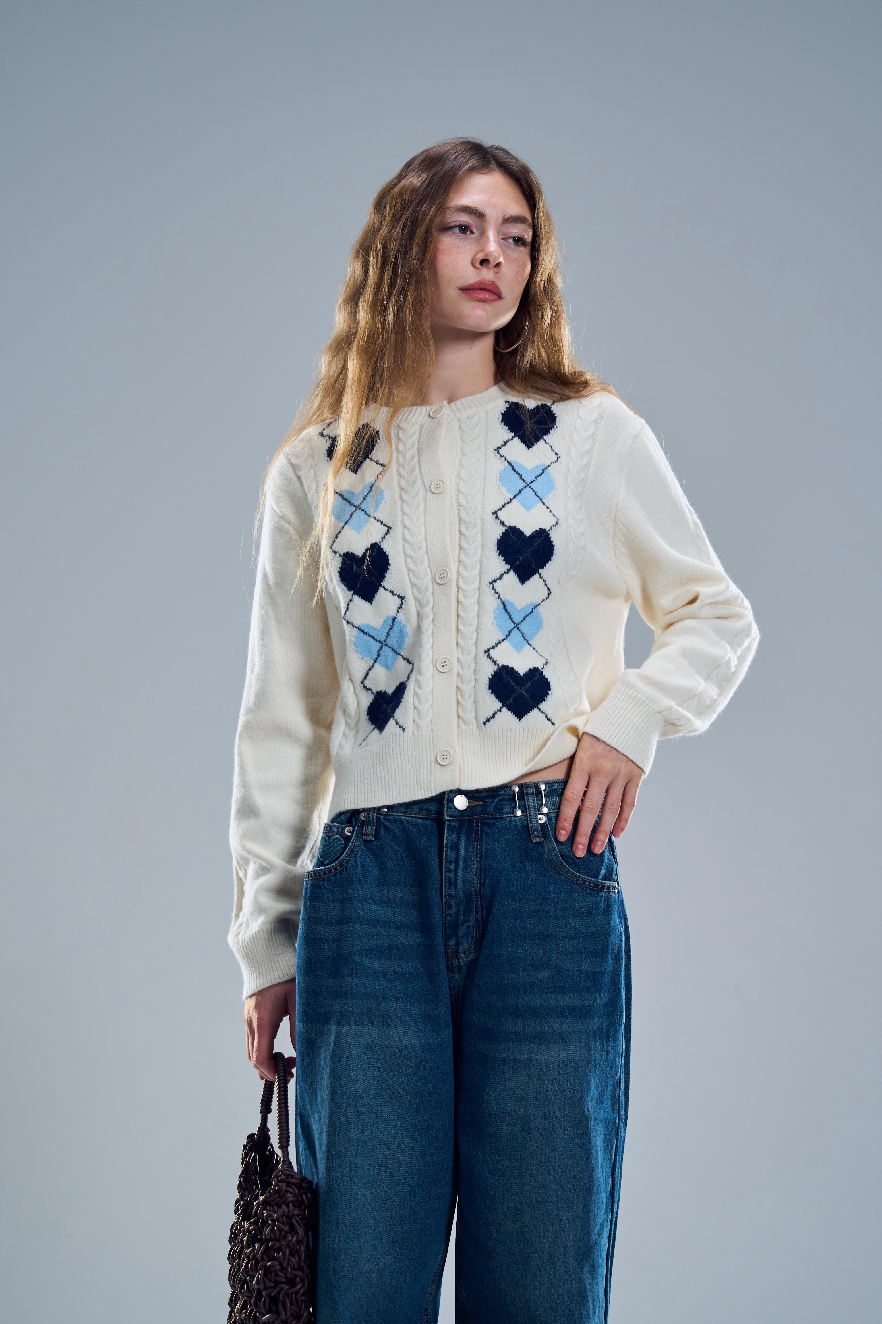 קרדיגן אלבי חולצה שמנת O.S טיאגו