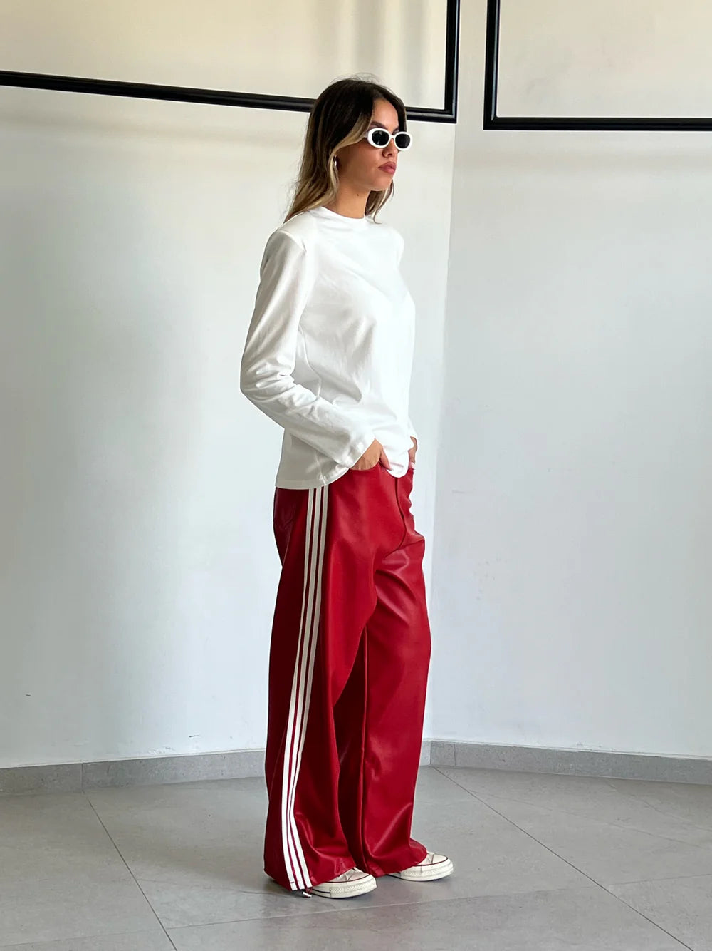 מכנס דמוי עור לורן מכנס טיאגו