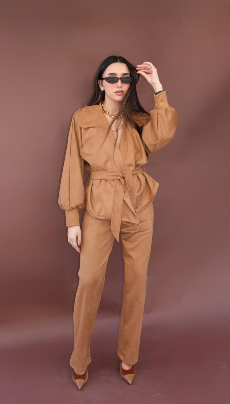 חליפת חן חום O.S שני בוטיק מעצבים