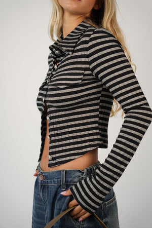 חולצת סריג רוזי חולצה RFA