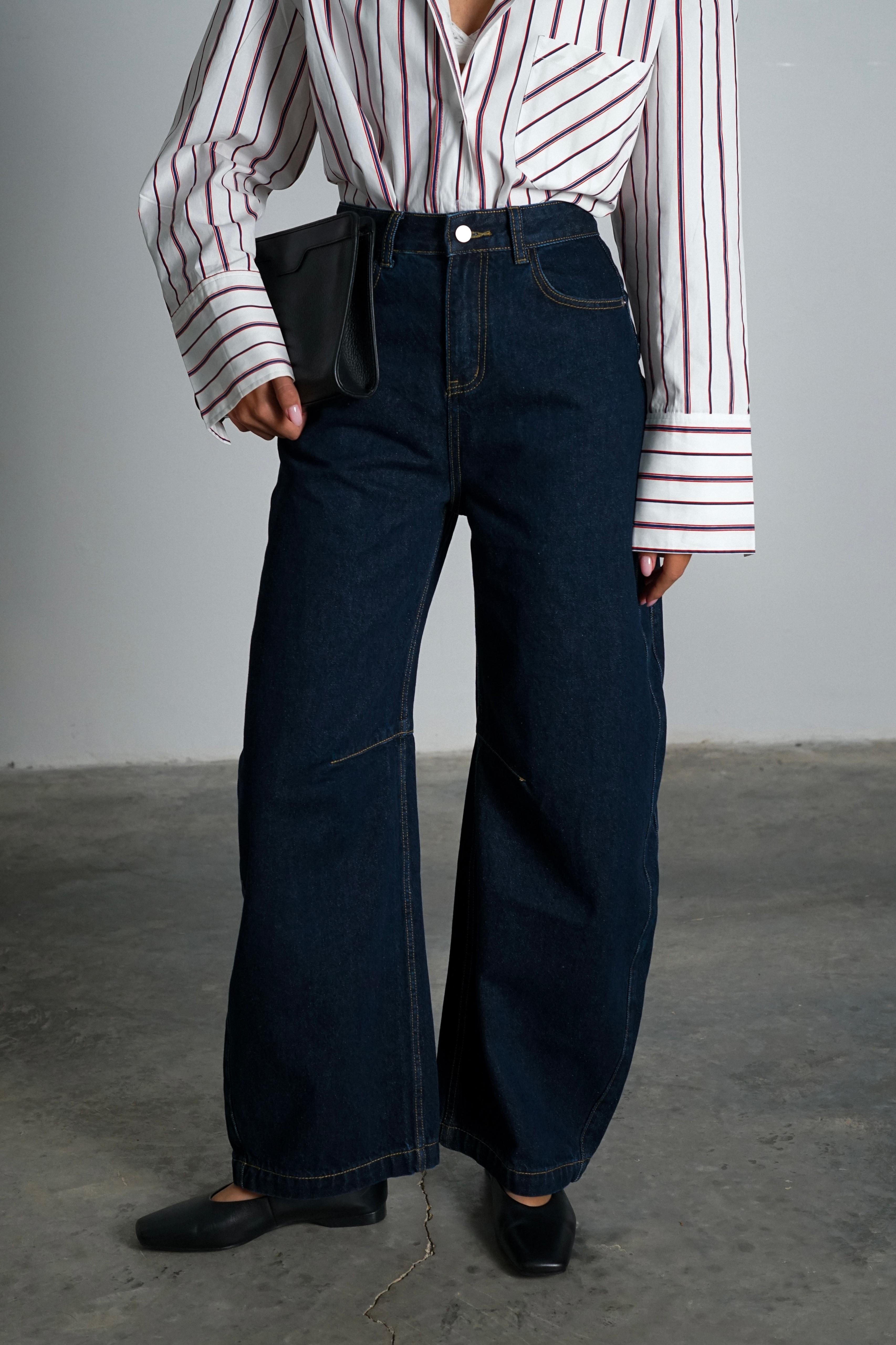 ג׳ינס ליינה ג׳ינס כחול נייבי GOVANA