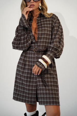 שמלת מילי שמלה חום O.S RFA