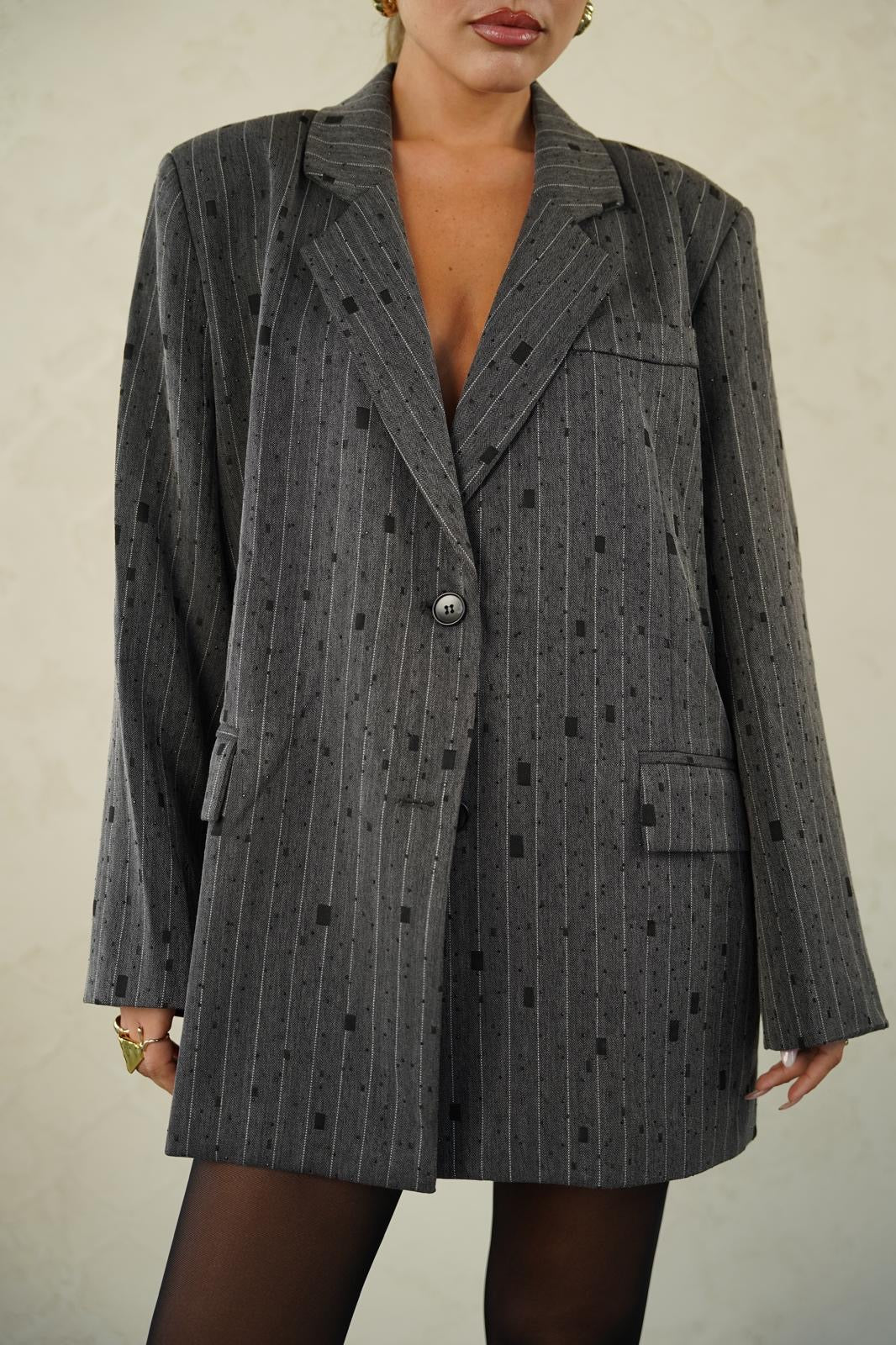 ג׳קט/שמלה קליאו ג'קט אפור O.S RFA