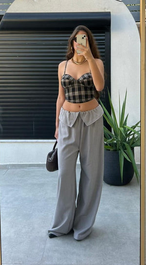 טופ ליר חולצה חום O.S נטלי שווילי