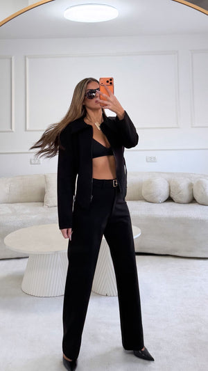 מכנס רלי מכנס שחור O.S נטלי שווילי