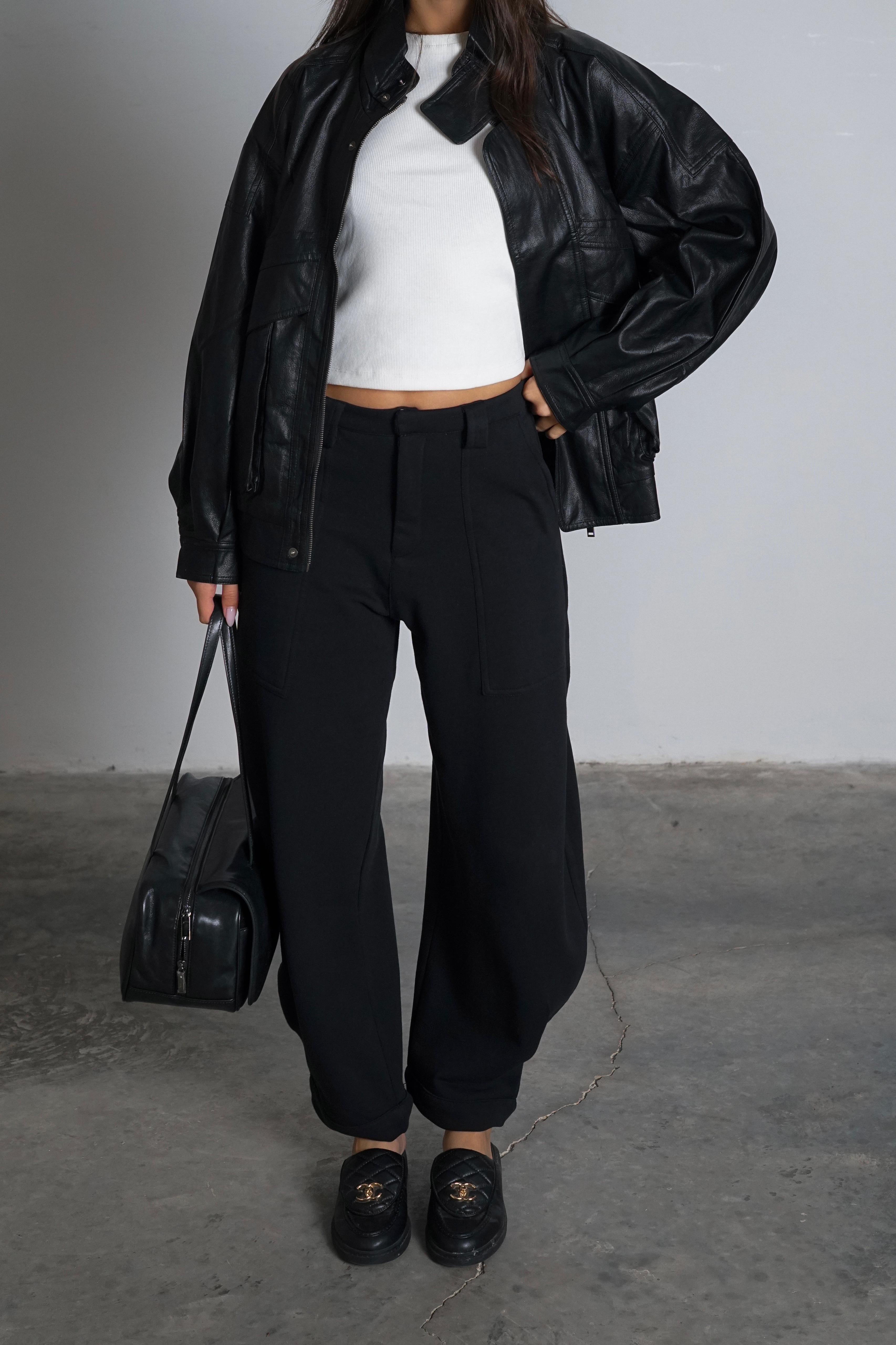 מכנסי בלוברניק מכנס שחור GOVANA