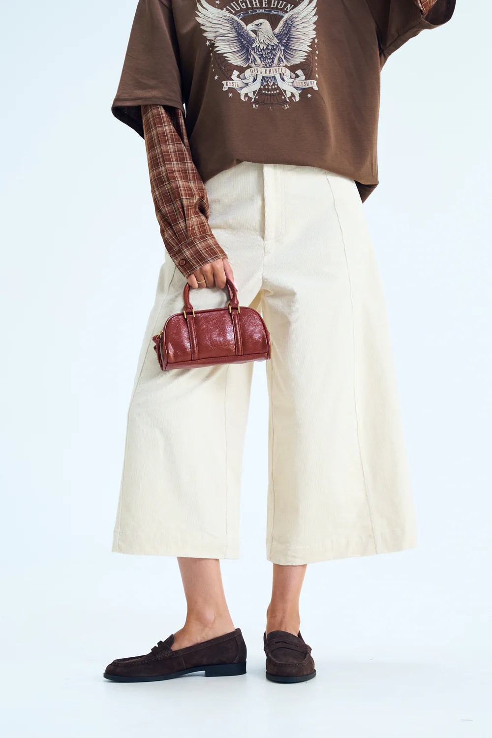 מכנס אור קורדרוי מכנס קרם טיאגו