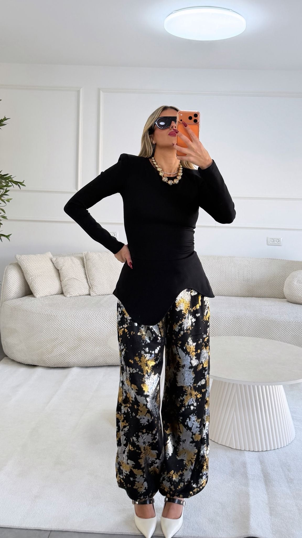 מכנס לוסי מכנס שחור O.S נטלי שווילי