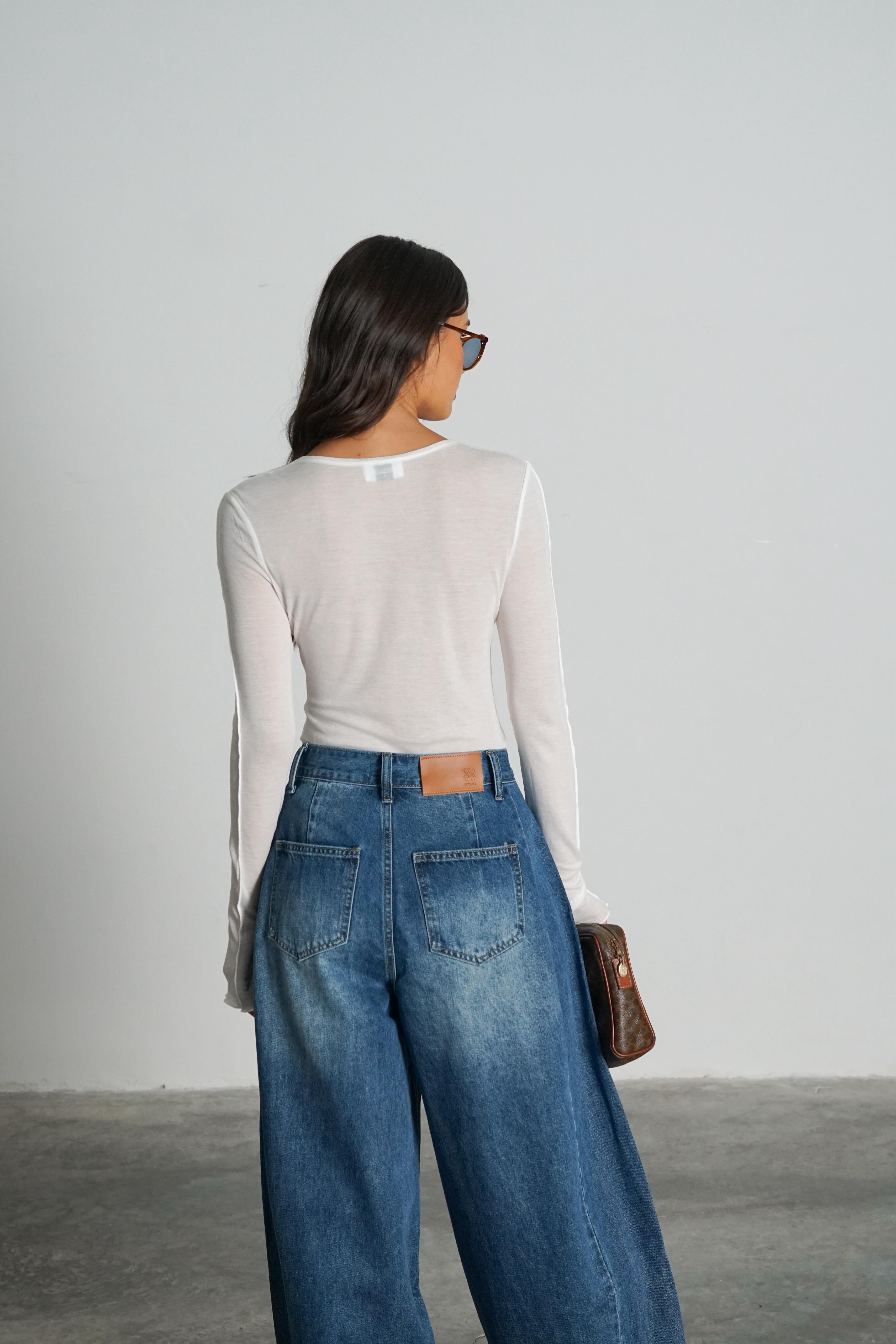 ג׳ינס ריקול כחול