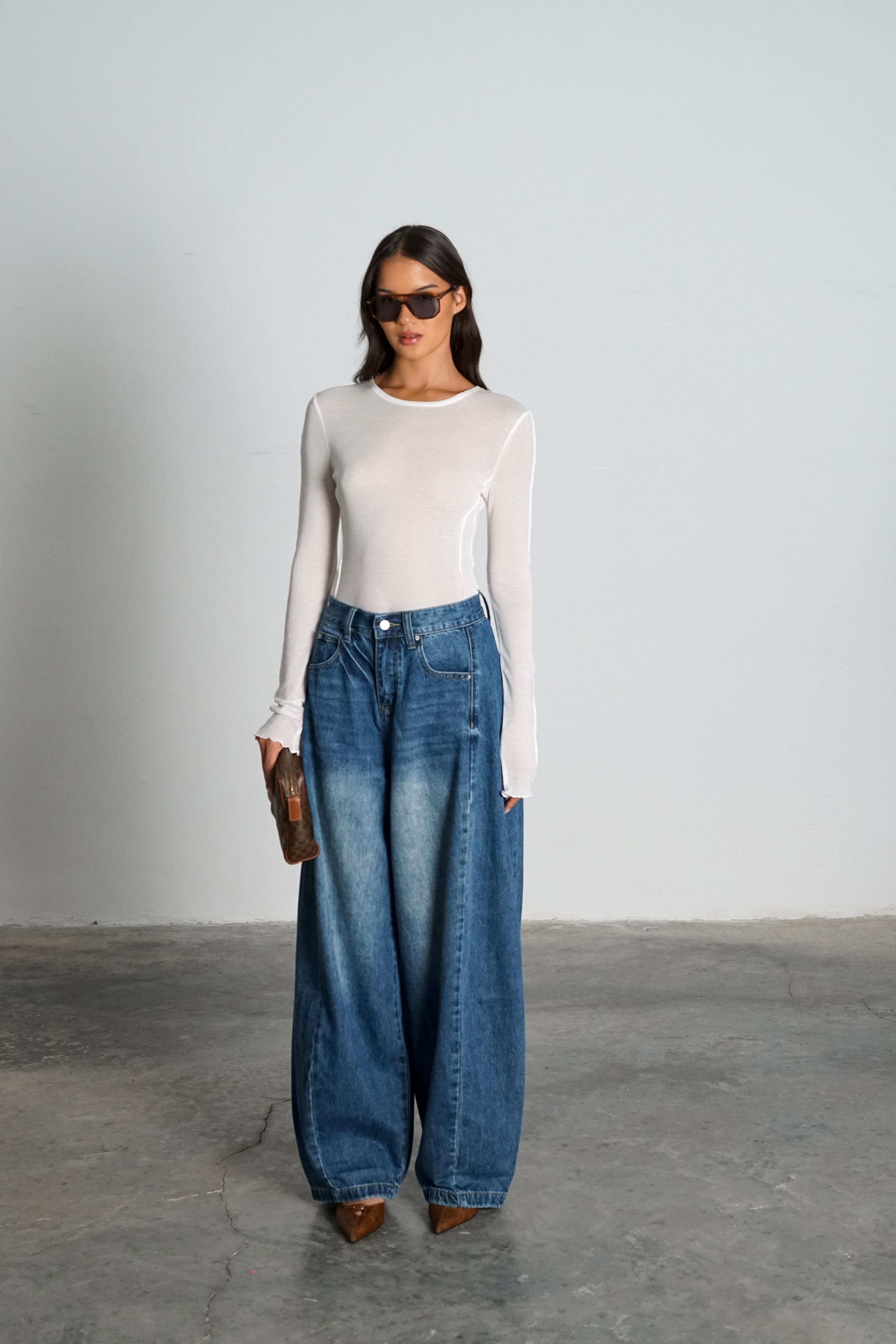 ג׳ינס ריקול כחול