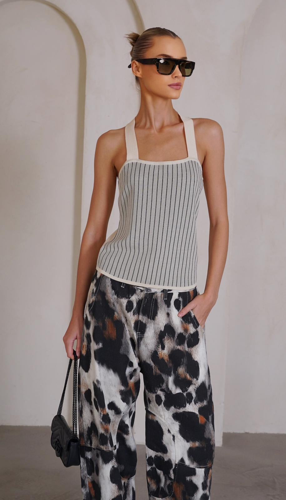 גופייה סריג פסים