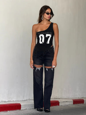 מכנס ג׳ינס אוריה ג׳ינס שחור טיאגו