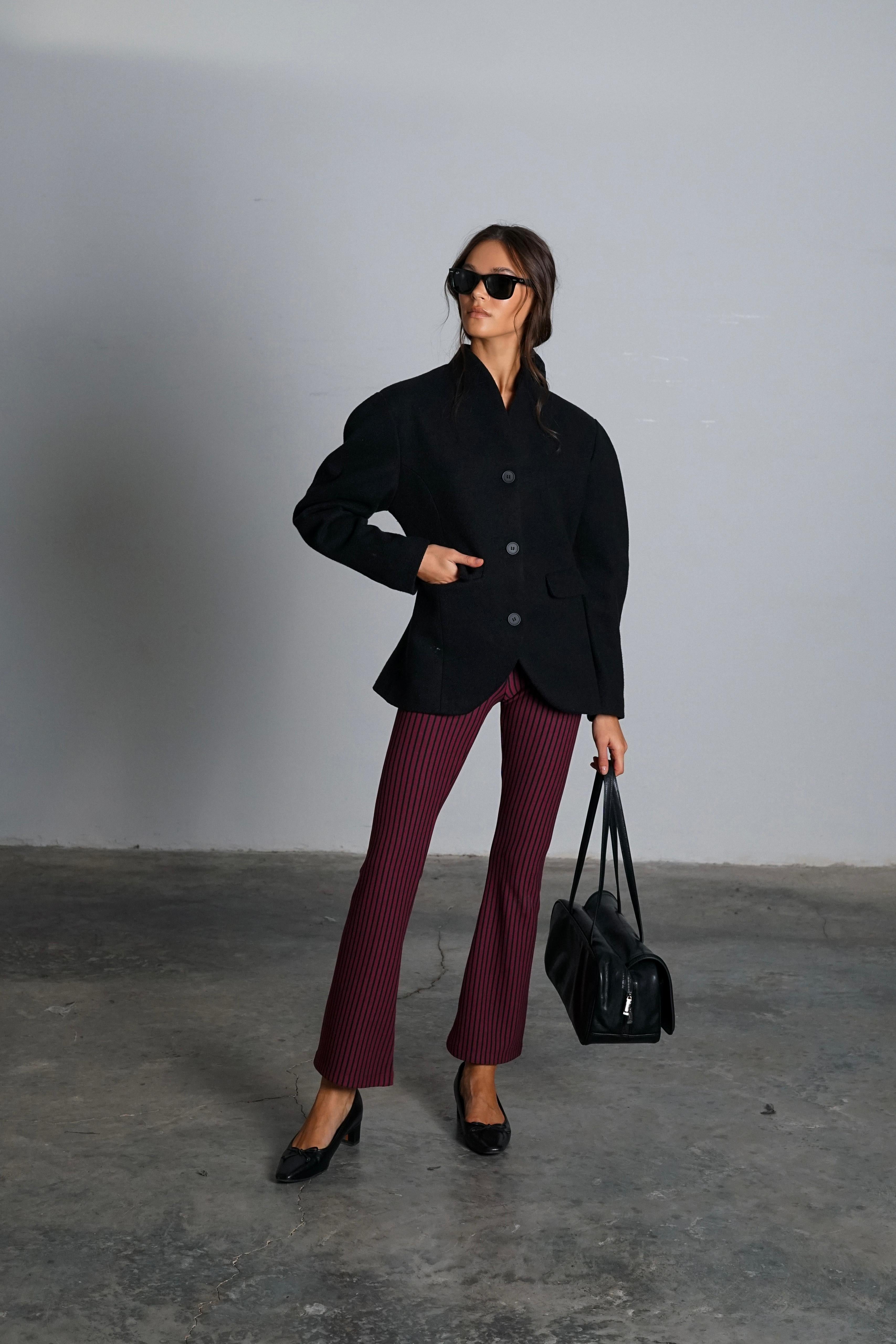 טייץ אדמס מכנס בורדו GOVANA