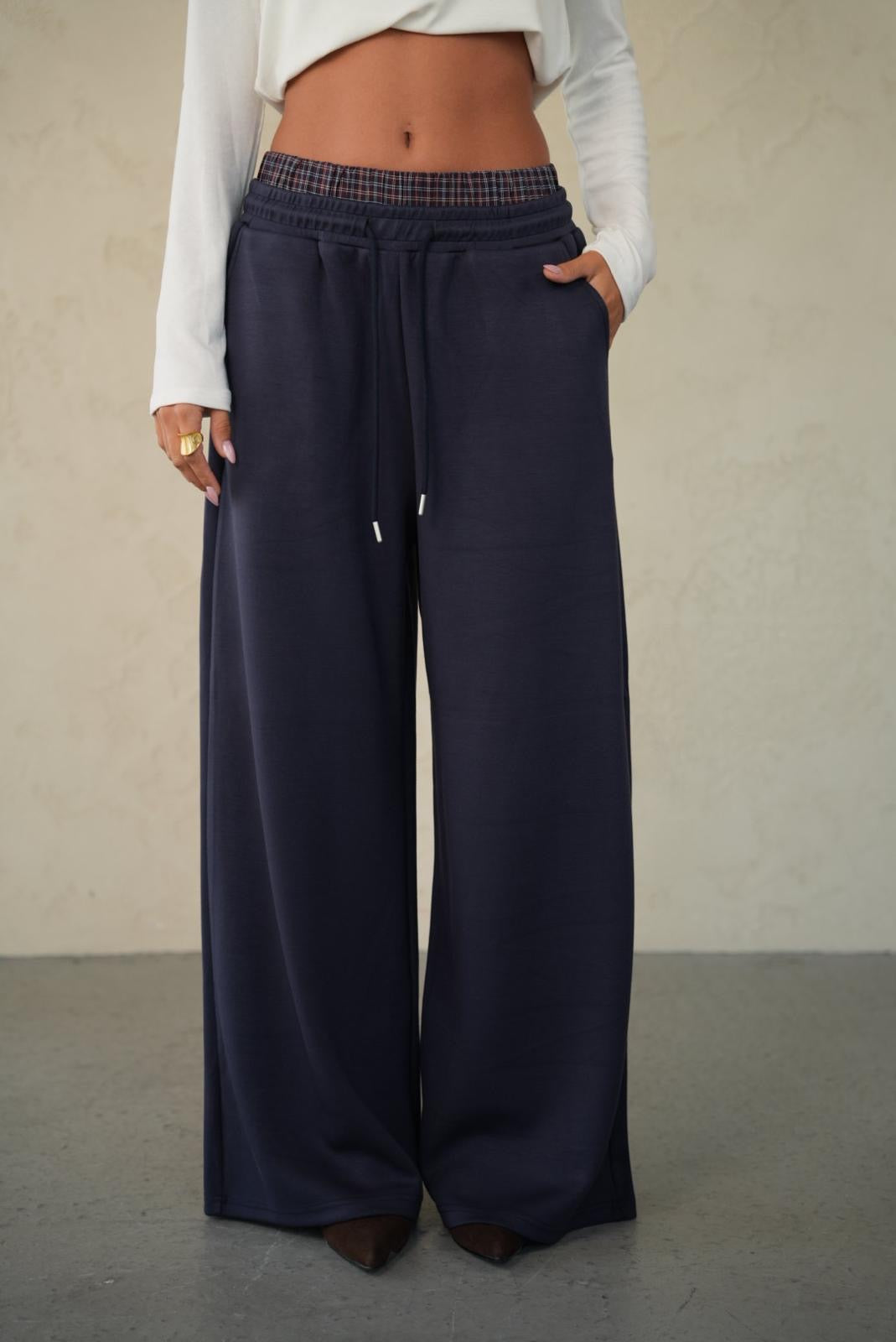 מכנס קמיל מכנס כחול נייבי S RFA