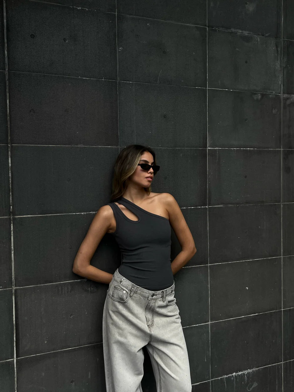 גופיית גפן גופיה אפור טיאגו