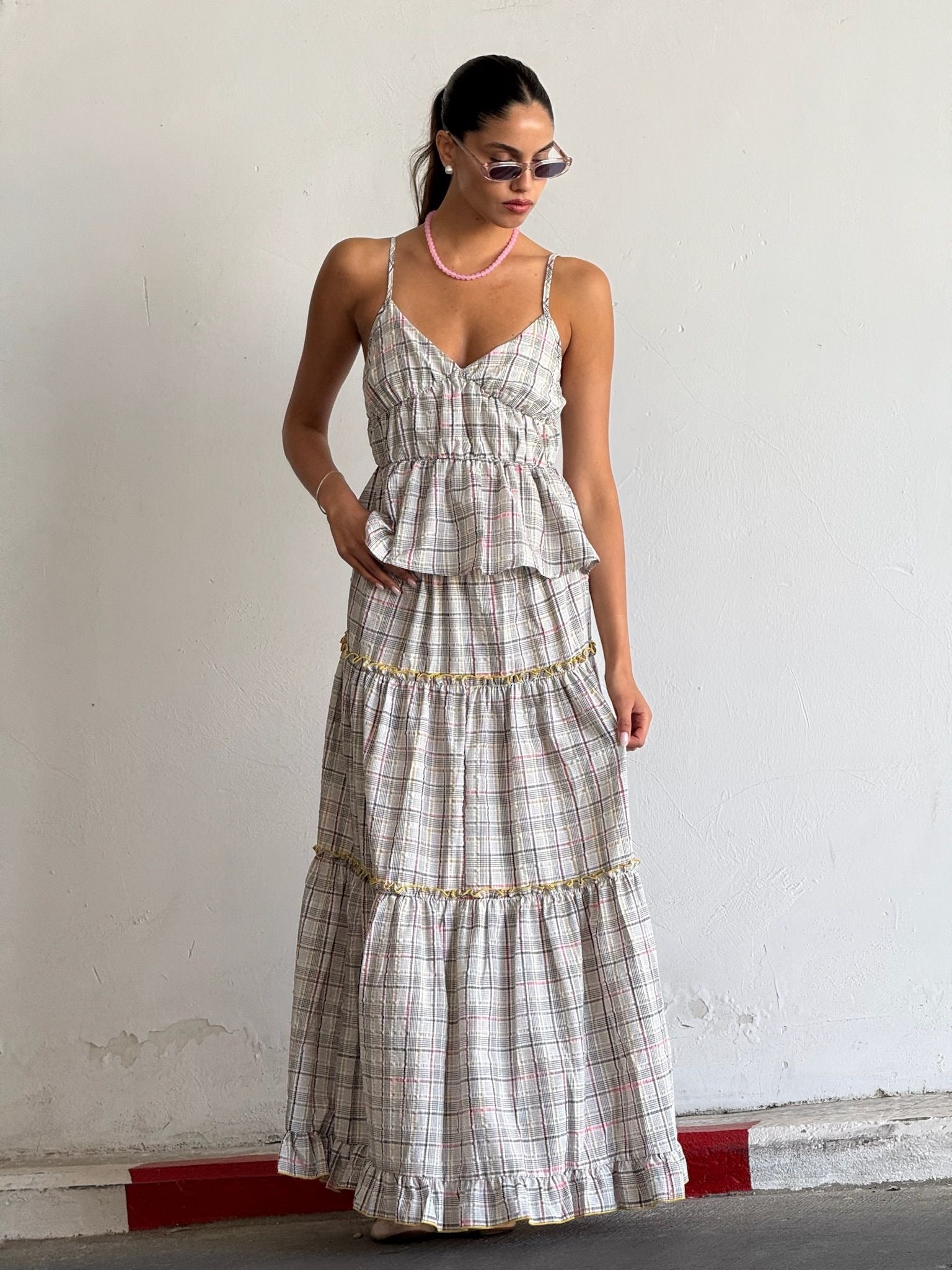 חליפת חצאית דילן חליפה אפור בהיר M טיאגו