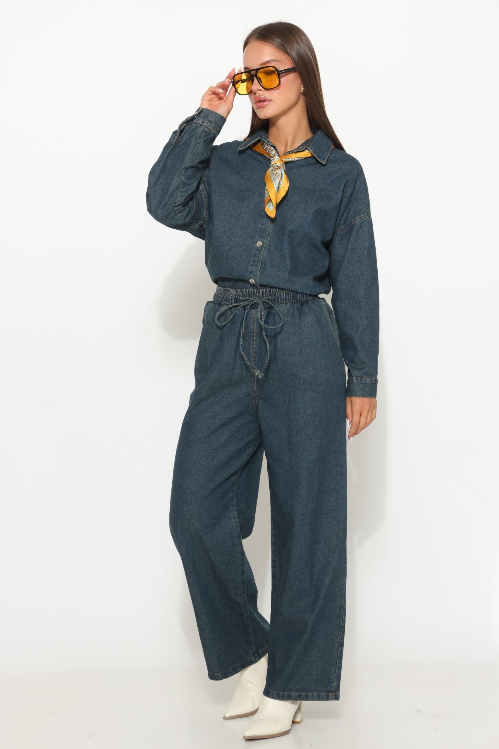 חליפת ג׳ינס קסארה חליפה כחול קסארה