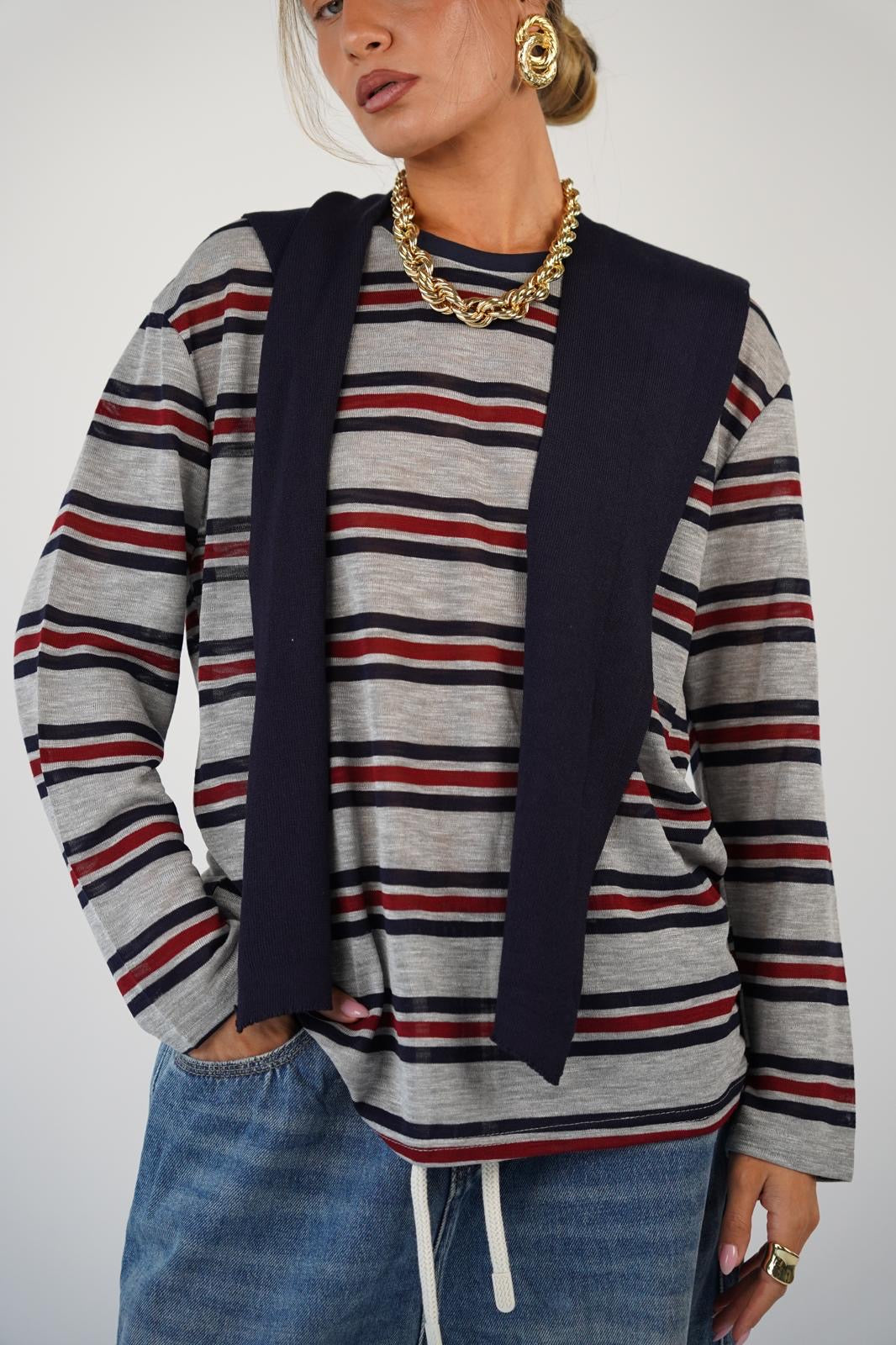 חולצת טסה חולצה אפור בהיר O.S RFA