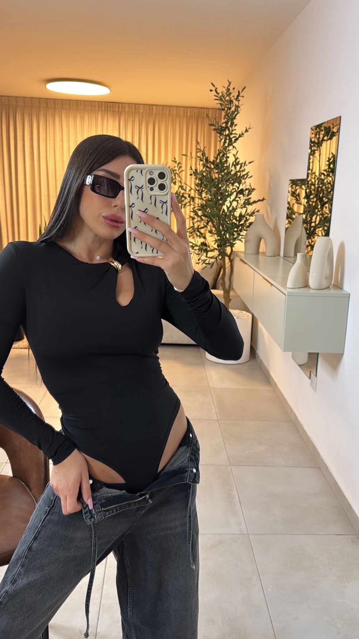 בגד גוף ערב נועה חולצה שחור O.S גליתה