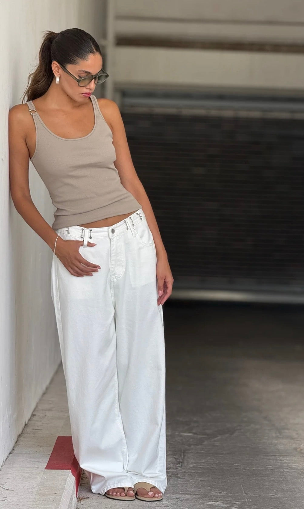 מכנס ג׳ינס לואי לבן