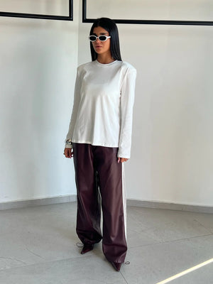 מכנס דמוי עור לורן מכנס טיאגו