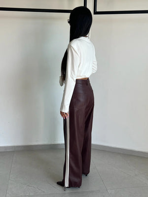 מכנס דמוי עור לורן מכנס טיאגו