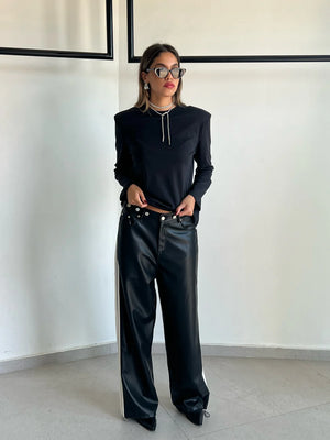 מכנס דמוי עור לורן מכנס טיאגו